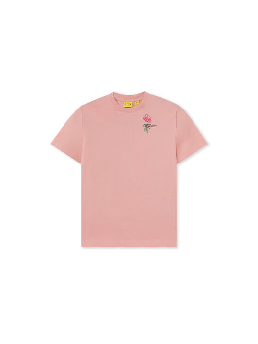 OFF WHITE Arrow Flower T-Shirt BLUSH 44GAA001F26J005