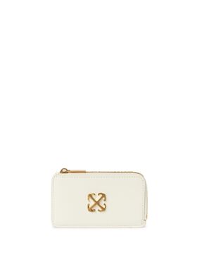 OFF WHITE Jitney Zipped Card Case WHITE OWND039C99LEA001