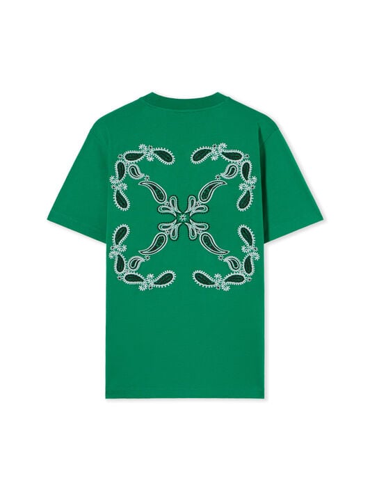 Bandana Arrow T-Shirt OFF WHITE Bandana Arrow T-Shirt COLLEGE GREEN WHITE OMAA027S24JER001