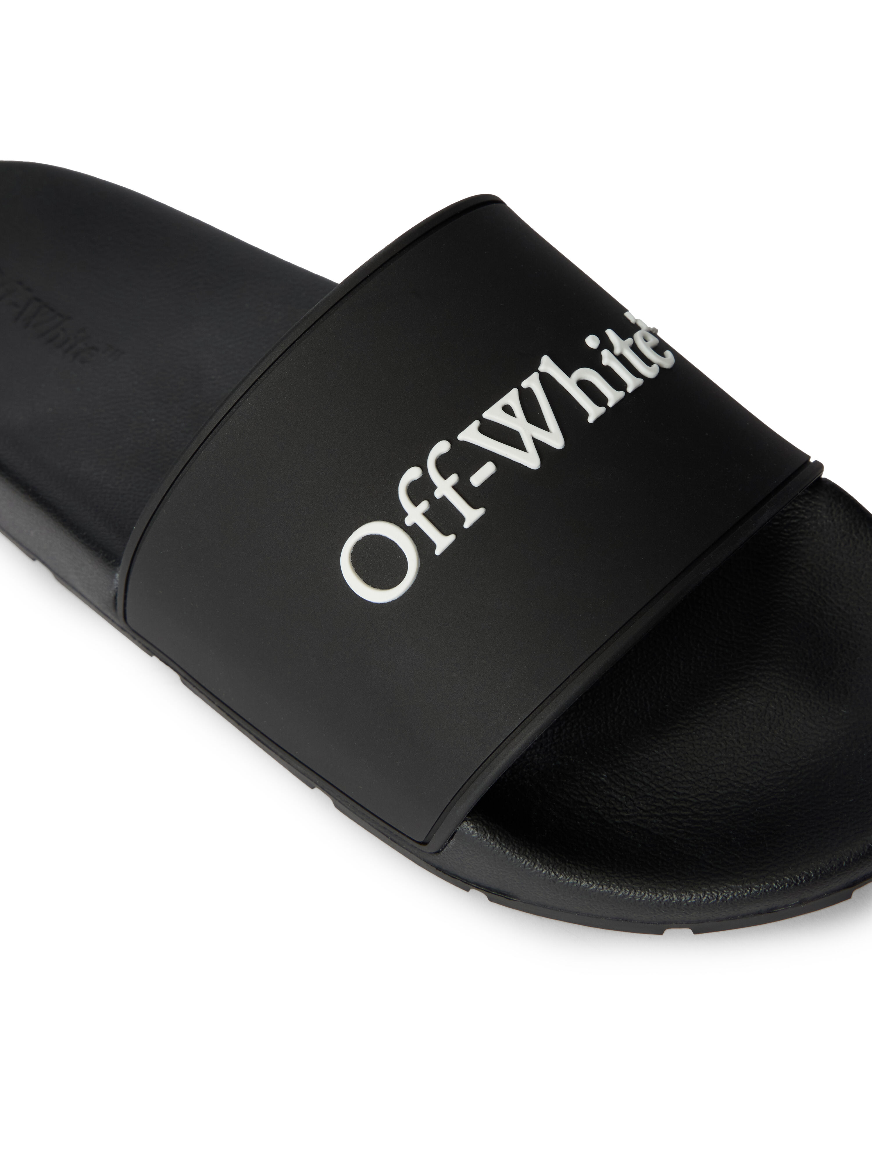 OFF WHITE Bookish Slide Sandals BLACK - WHITE OMIU002C99MAT002