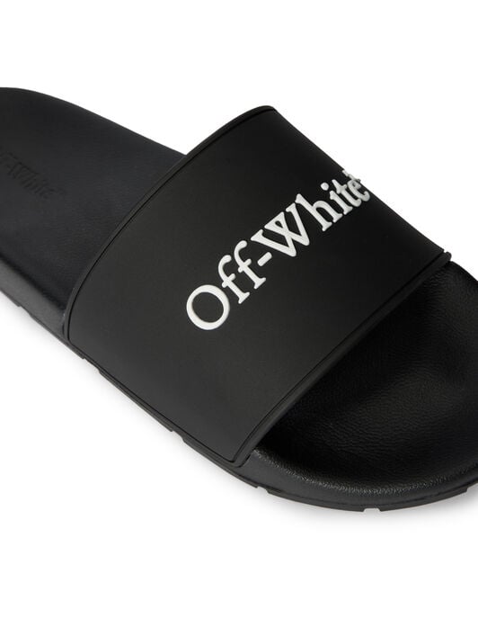 Bookish Slide Sandals OFF WHITE Bookish Slide Sandals BLACK - WHITE OMIU002C99MAT002