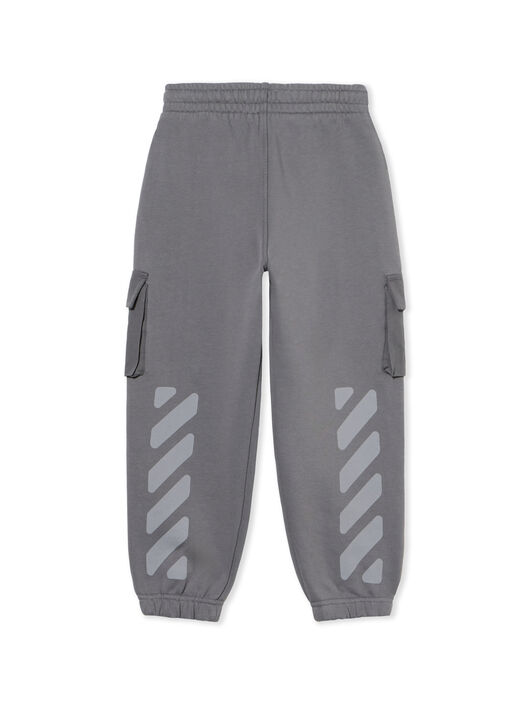 OFF WHITE Garment Dyed Cargo Sweatpant DARK GREY - LIGHT GREY OBCH00BF25FLE001