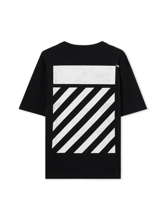 LAB L/AB Diagonal Oversized T-Shirt BLACK 44LABF26T054