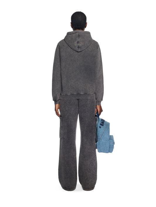 News Regular Logo Hoodie OFF WHITE News Regular Logo Hoodie MARBLE BLACK-BLACK OWBB035F25FLE005