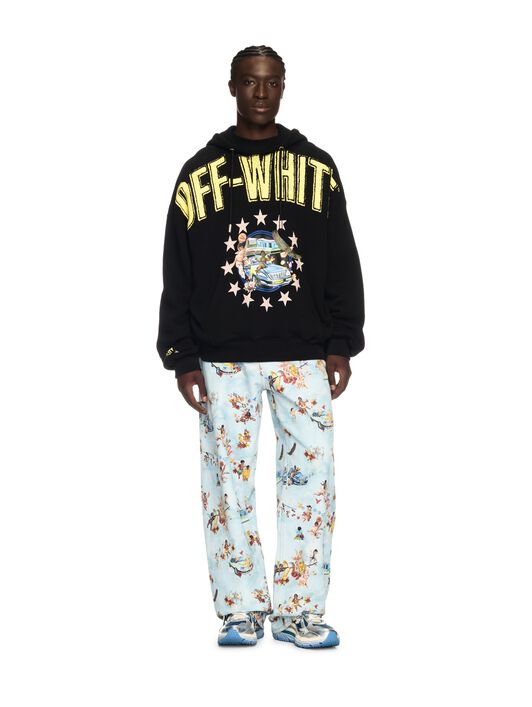 OFF WHITE Fresco Star Over Hoodie Black - Light Ye BLACK OMBB118S25FLE001