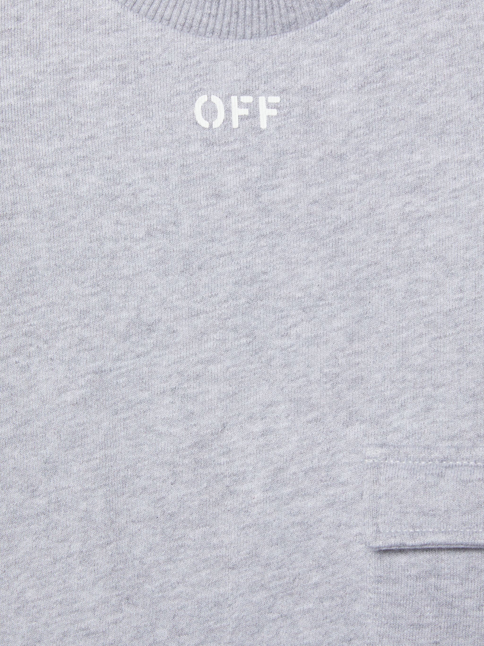 OFF WHITE Stamp Cargo Sweatshirt GREY OBXC002S25FLE001