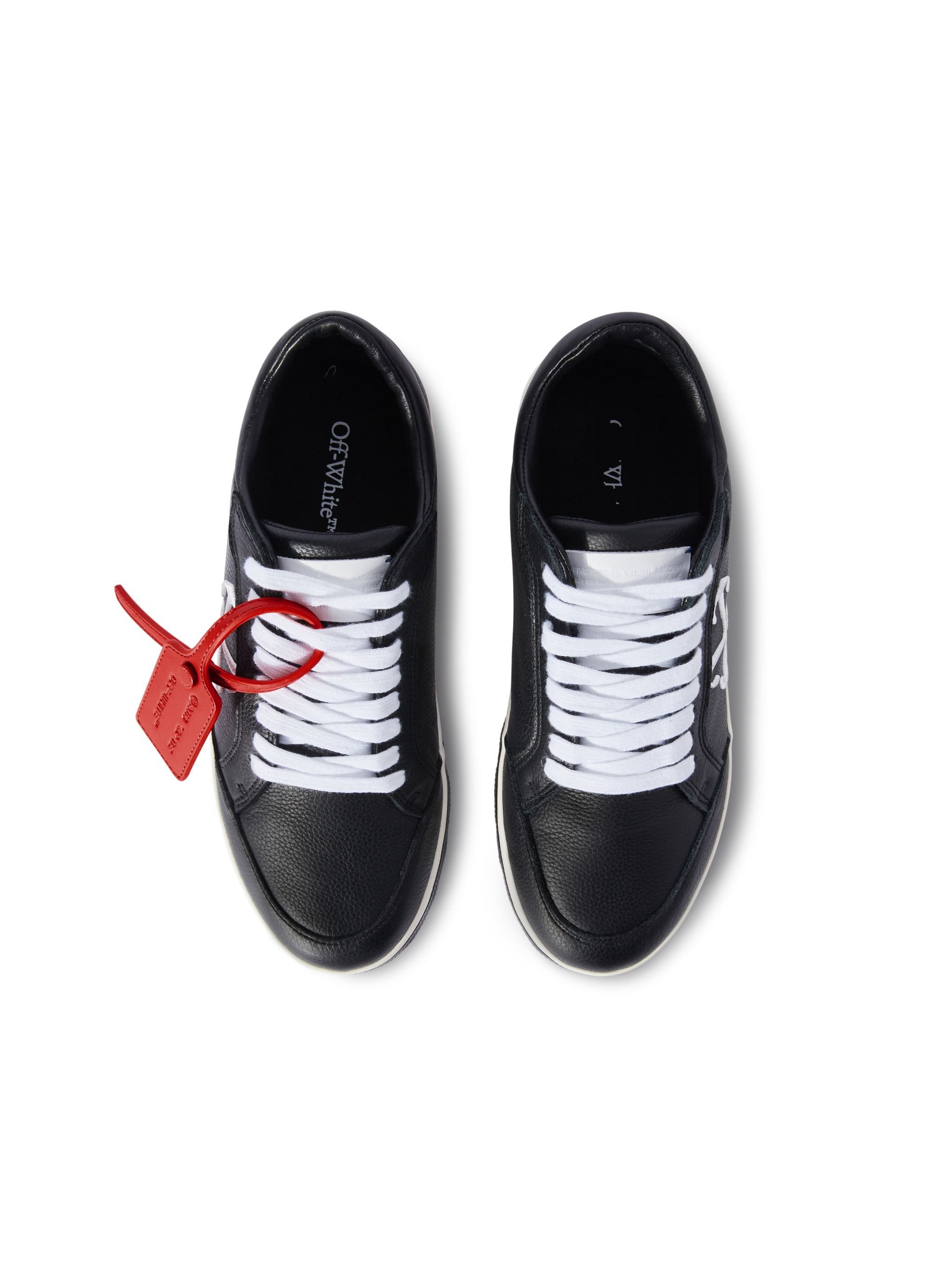 OFF WHITE New Low Vulcanized Leather BLACK OMIA293C99LEA001