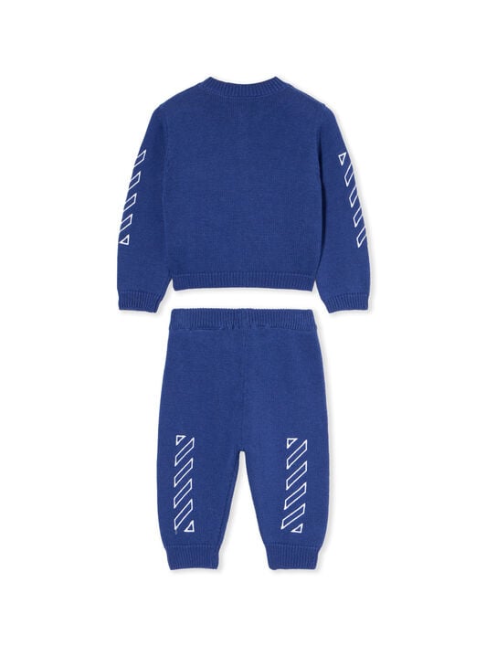 OFF WHITE Bookish Diagonal Logo Knit Set BLUE - WHITE OB2X006F25KNI001