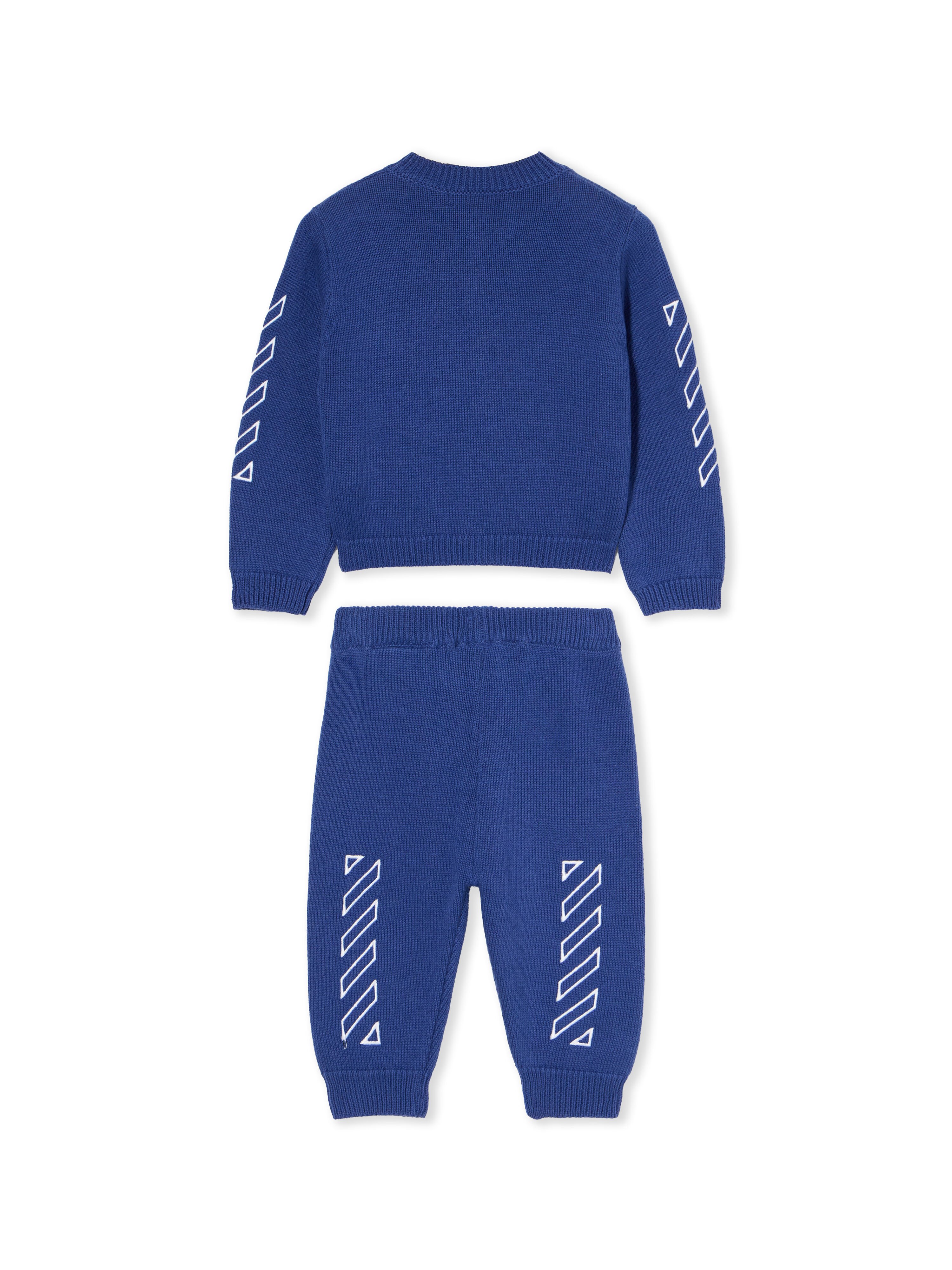 OFF WHITE Bookish Diagonal Logo Knit Set BLUE - WHITE OB2X006F25KNI001