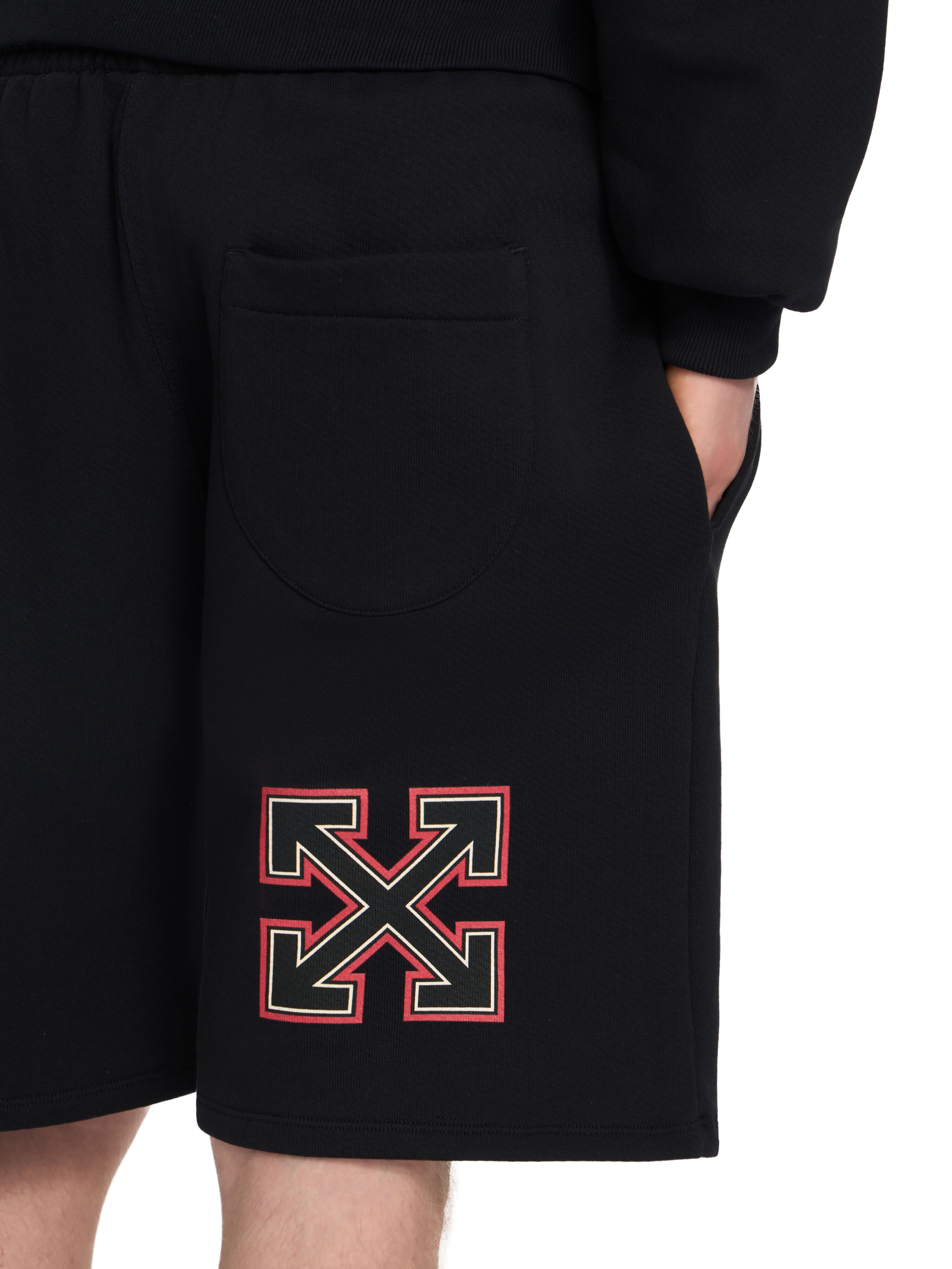 OFF WHITE Off-White™ c/o AC Milan Skate Sweatshorts BLACK RED 44MCI013G25F001