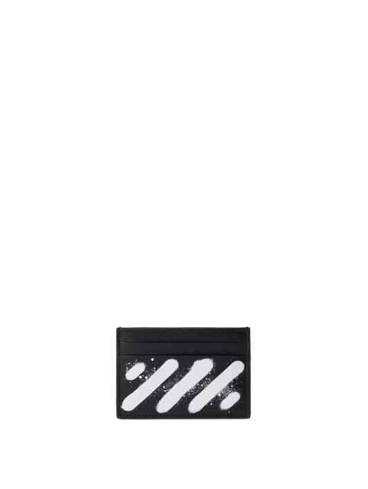 Diagonal Spray Card Case OFF WHITE Diagonal Spray Card Case BLACK - WHITE OMND079F25LEA002