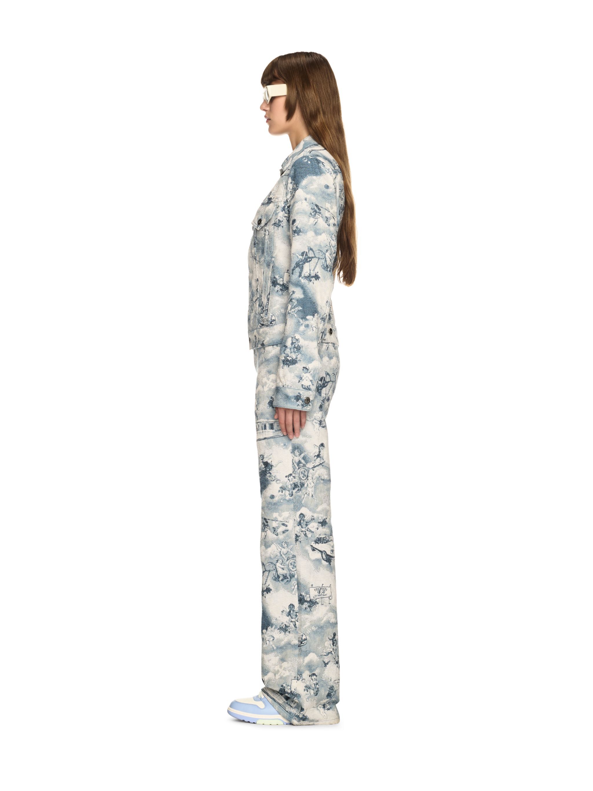 OFF WHITE Tapestry Fresco Jacket BLUE OWYE012S25FAB001