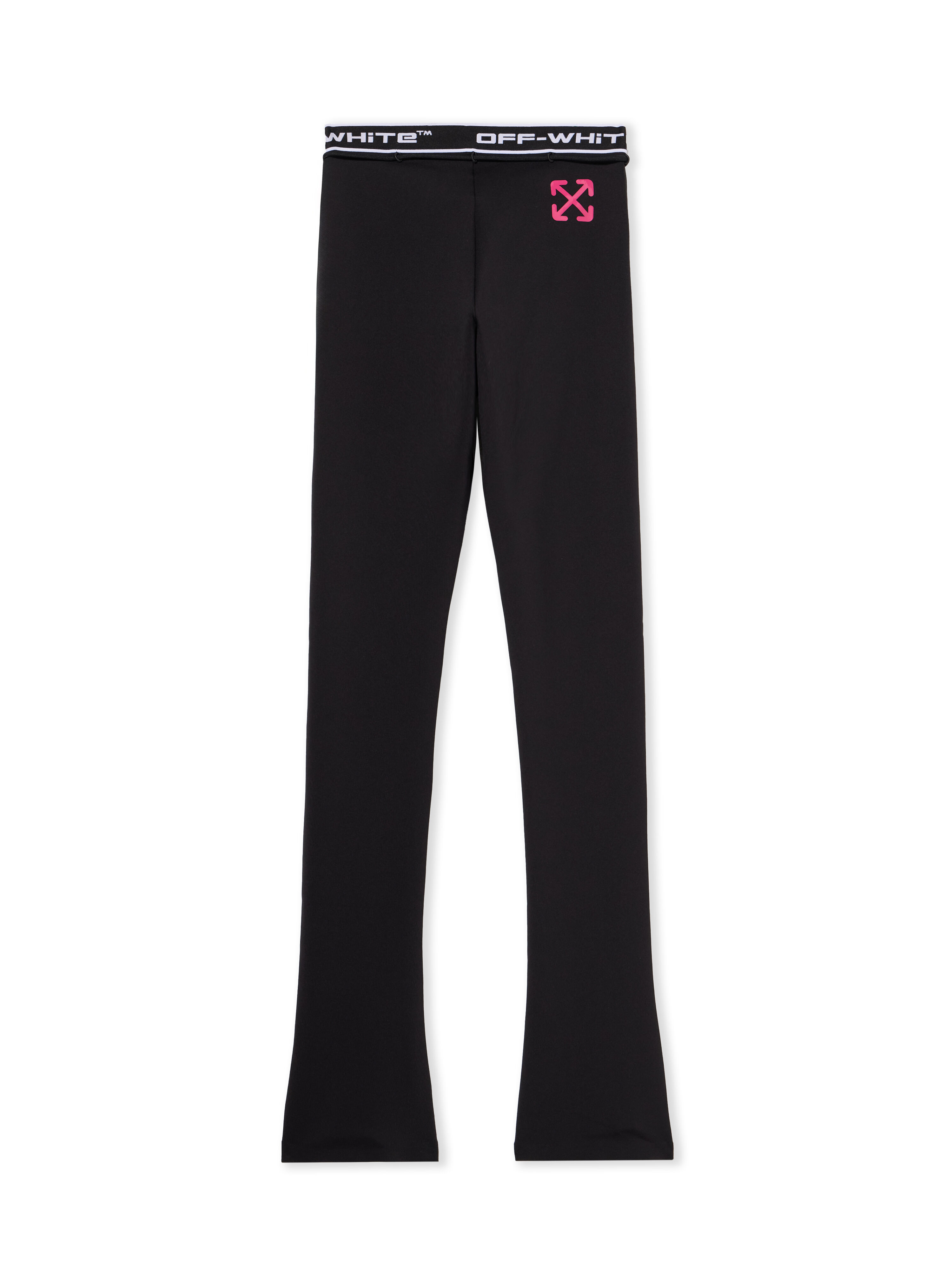 OFF WHITE Logoband Split Leggings BLACK - FUCHSIA OWVV01DF25JER001