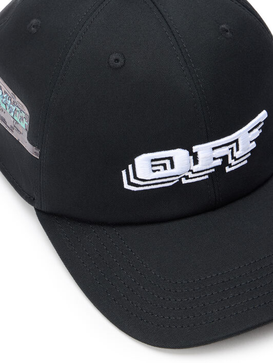 OFF WHITE OFF TRAIN BASEBALL CAP BLACK - MULTICOLOR OMLA04AF25FAB00C