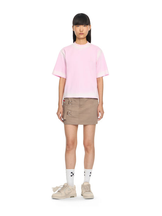 OFF WHITE Pocket Mini Skirt Fungi-Haute Red 2CU01MS26FAB001