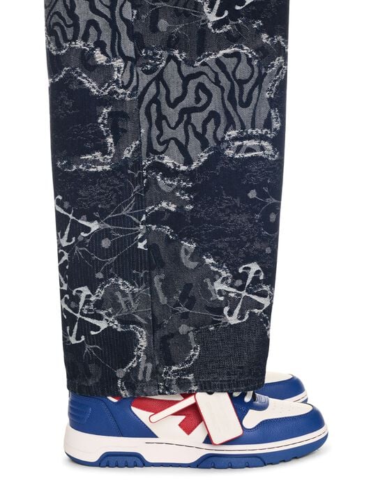 Out Of Office Basket Leather OFF WHITE Out Of Office Basket Leather BLUE OMIA189F24LEA00D
