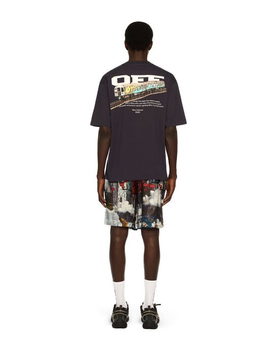 Train Off Skate Logo Tee OFF WHITE Train Off Skate Logo Tee DARK SAPPHIRE - WHITE OMAA120F25JER004