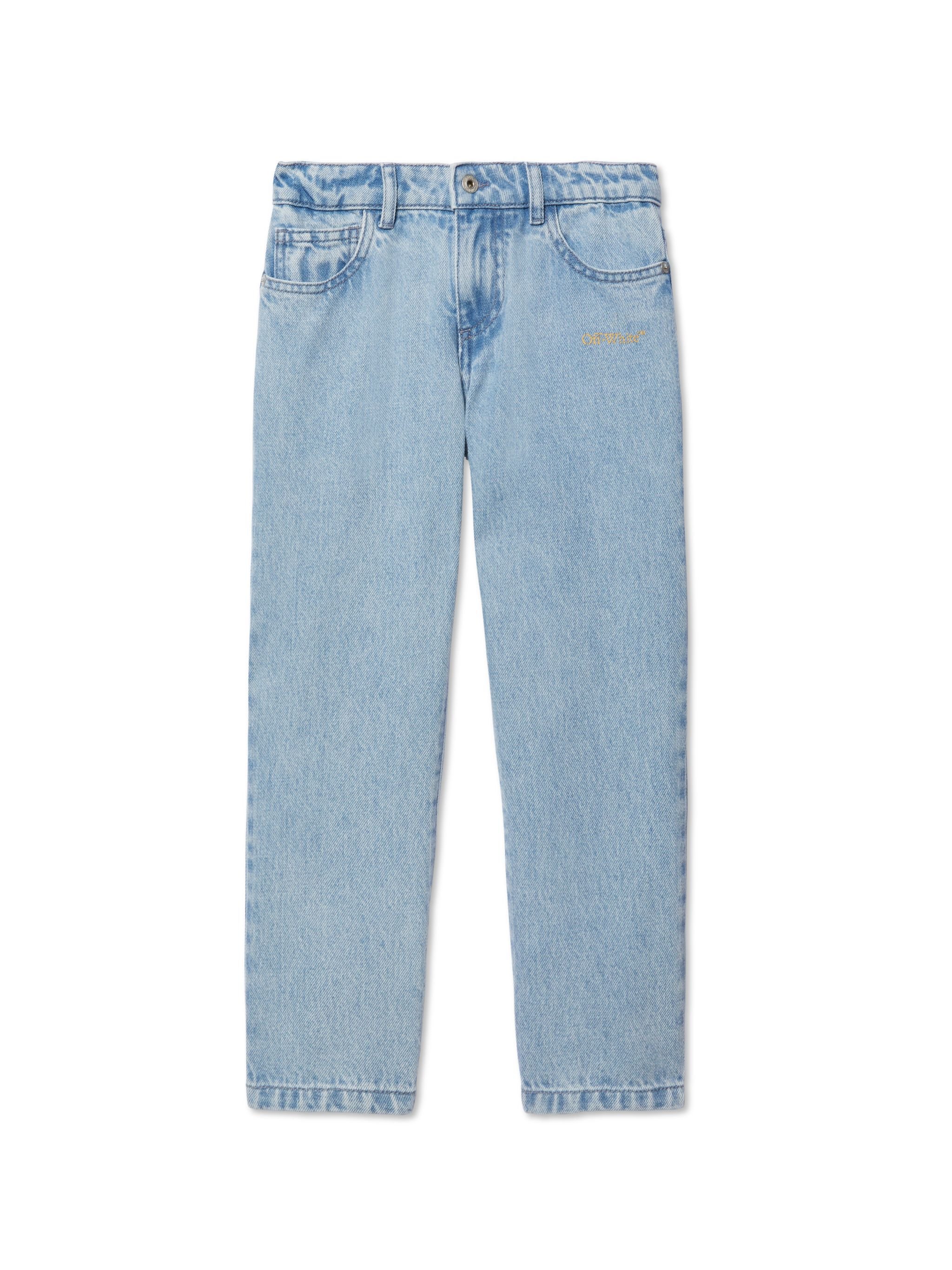 OFF WHITE Diagonal Bookish Jeans BLUE OBYA005S25DEN001