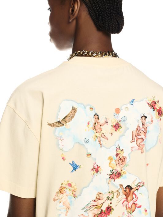 OFF WHITE White Cloud Arrow T-Shirt NEUTRALS OWAA089S25JER005