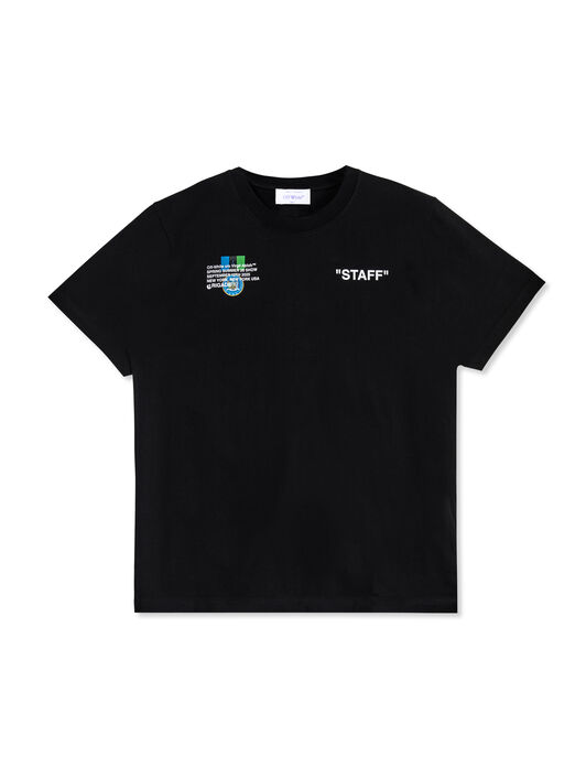OFF WHITE OW X Brigade Staff T-Shirt BLACK OMAA027G25JER00M