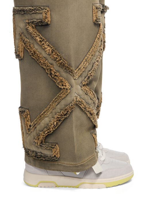 OFF WHITE Out Of Office Suede & Calfski MEDIUM GREY - YELLOW OMIA189F25LEA005