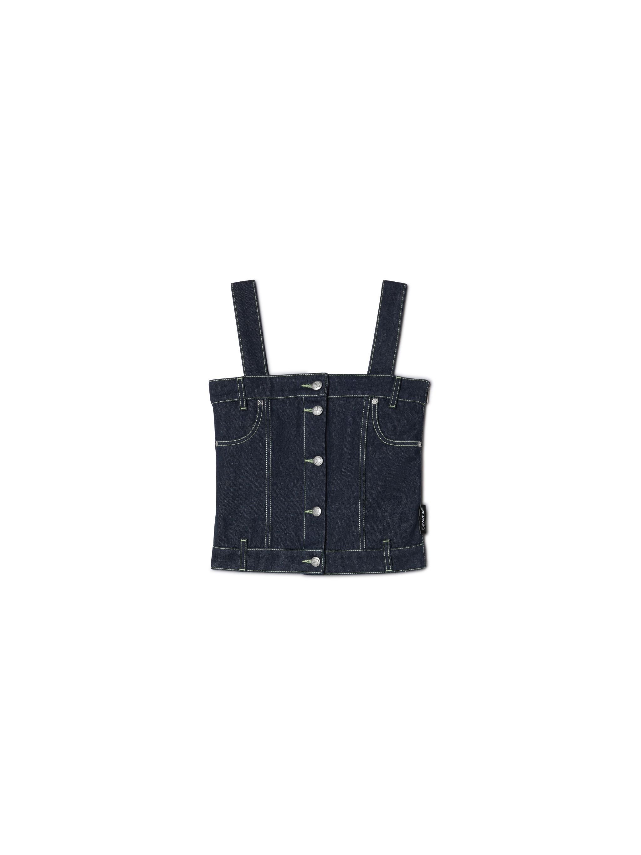 OFF WHITE Jitney Quote Schultertasche BLAU OWYP009S25DEN001