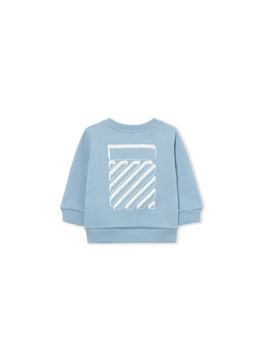 OFF WHITE Scribble Diag Crewneck DUSTY BLUE 44BXC001S26F002