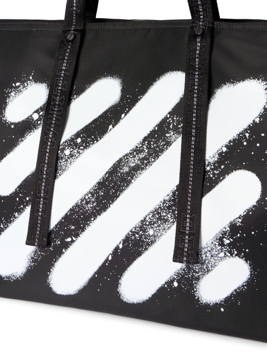 Diagonal Spray Day Off Tote Bag OFF WHITE Diagonal Spray Day Off Tote Bag BLACK - WHITE OMNA20JF25FAB001