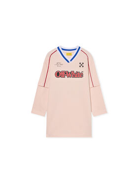 OFF WHITE Soccer Track Double-Layer Dress SOFT PINK - RED OGDH006F25JER001