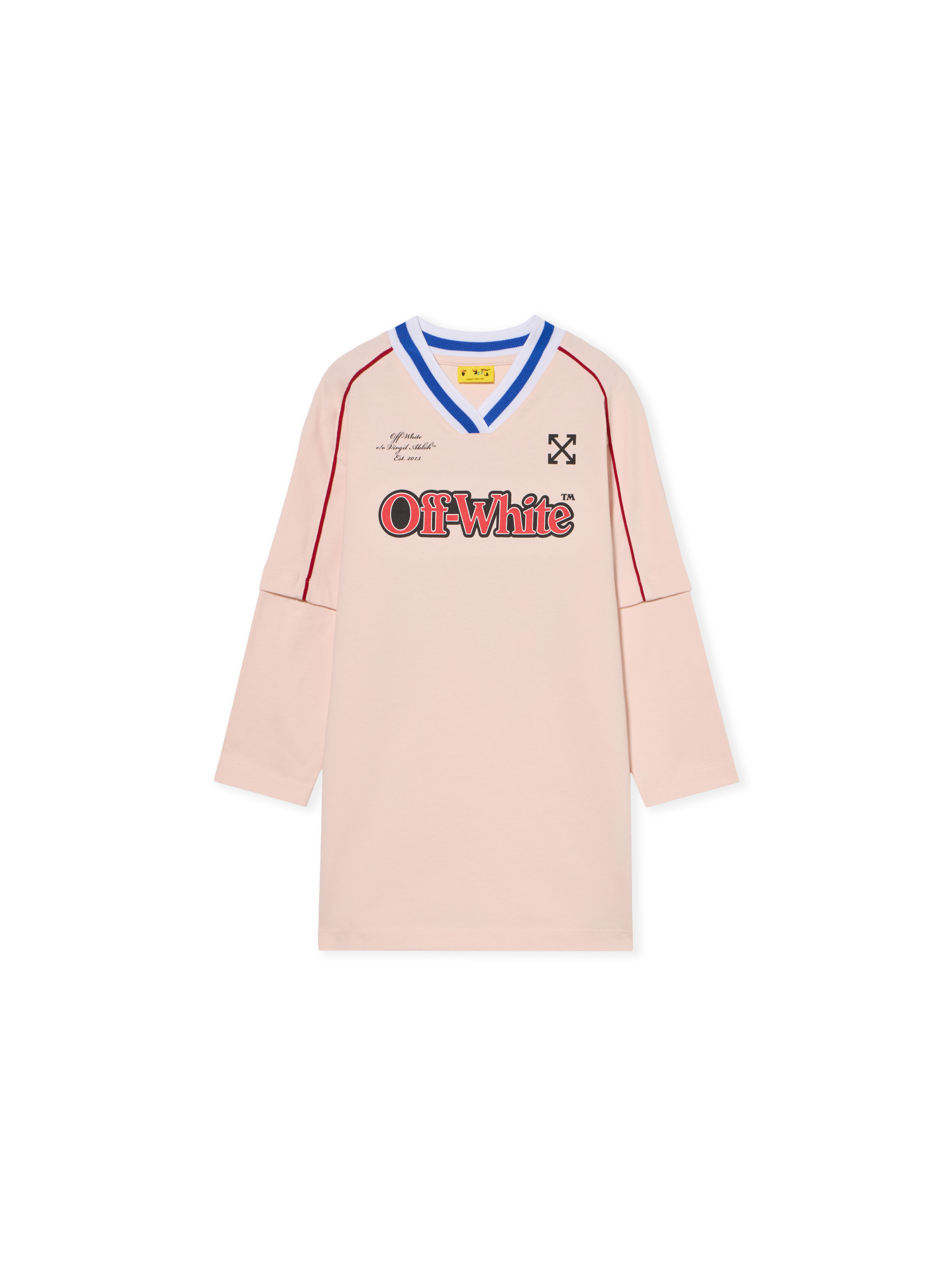 OFF WHITE Soccer Track Double-Layer Dress SOFT PINK - RED OGDH006F25JER001