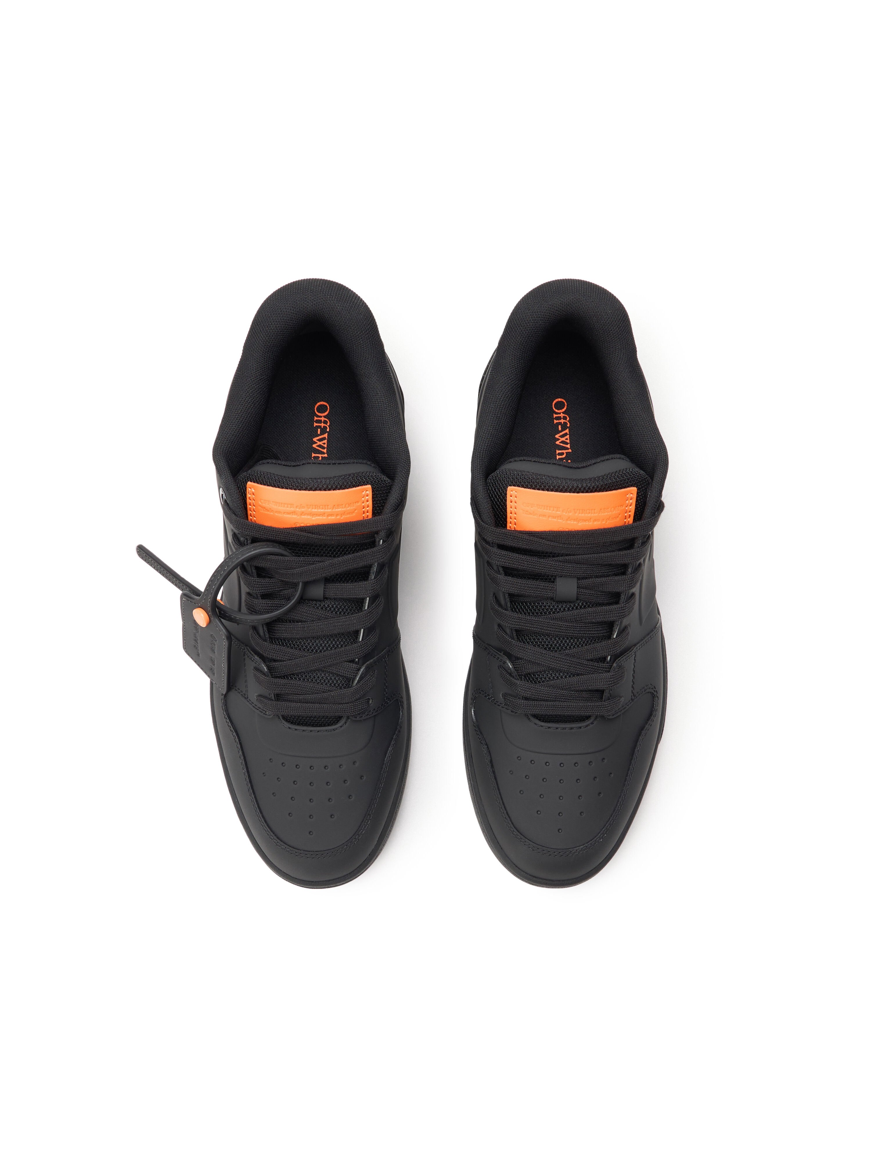 OFF WHITE Out Of Office Molded Sneakers BLACK - ORANGE OMIA189S26MAT001