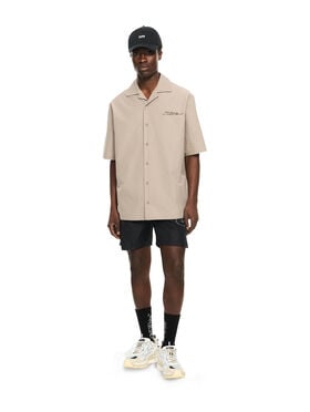OFF WHITE Type Arrow Poplin Bowling Shirt STONE 44XGG01FS26F005
