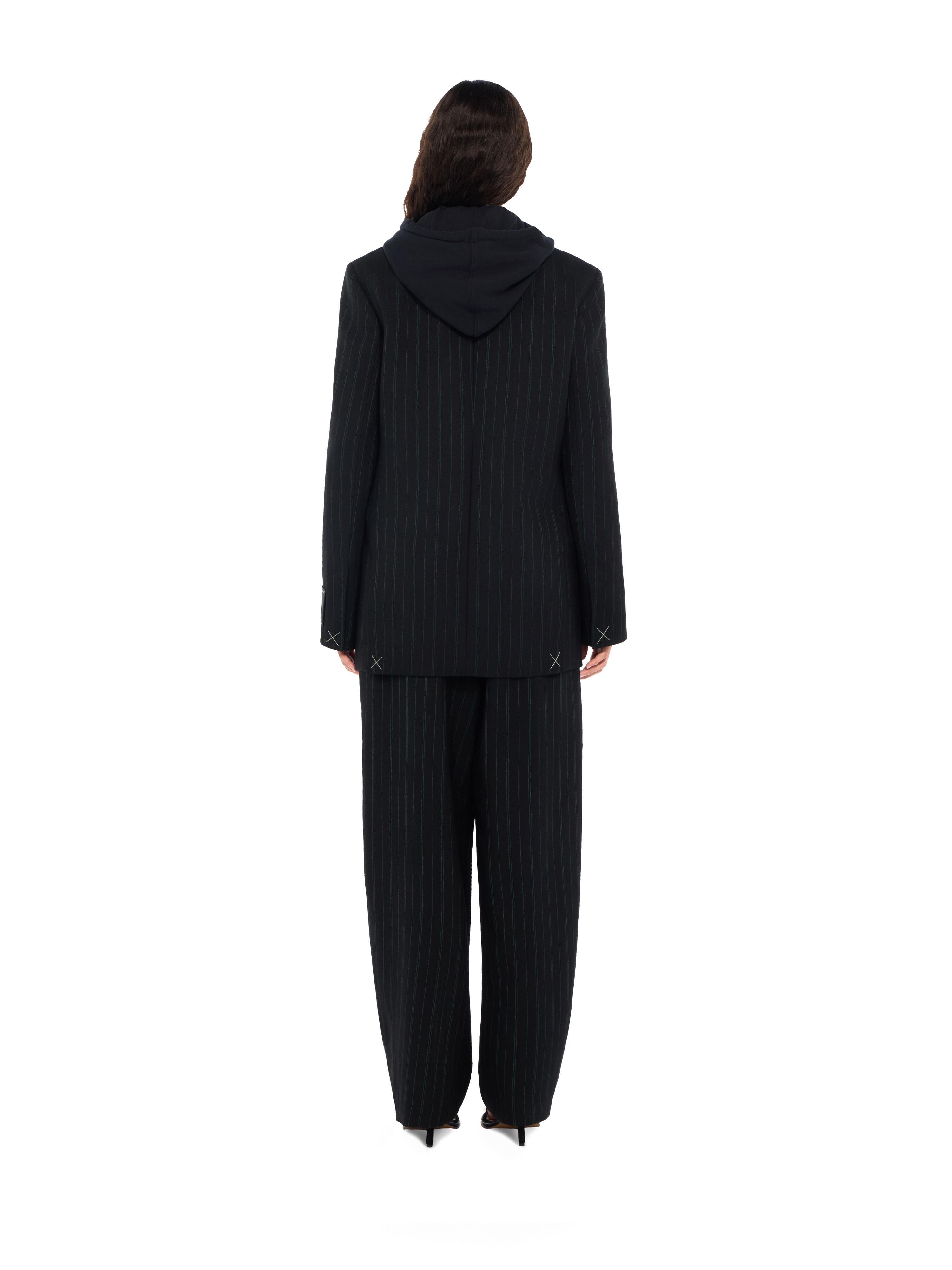 Pinstripe Tomboy Blazer OFF WHITE Pinstripe Tomboy Blazer Black Hemloch 2FG00476T