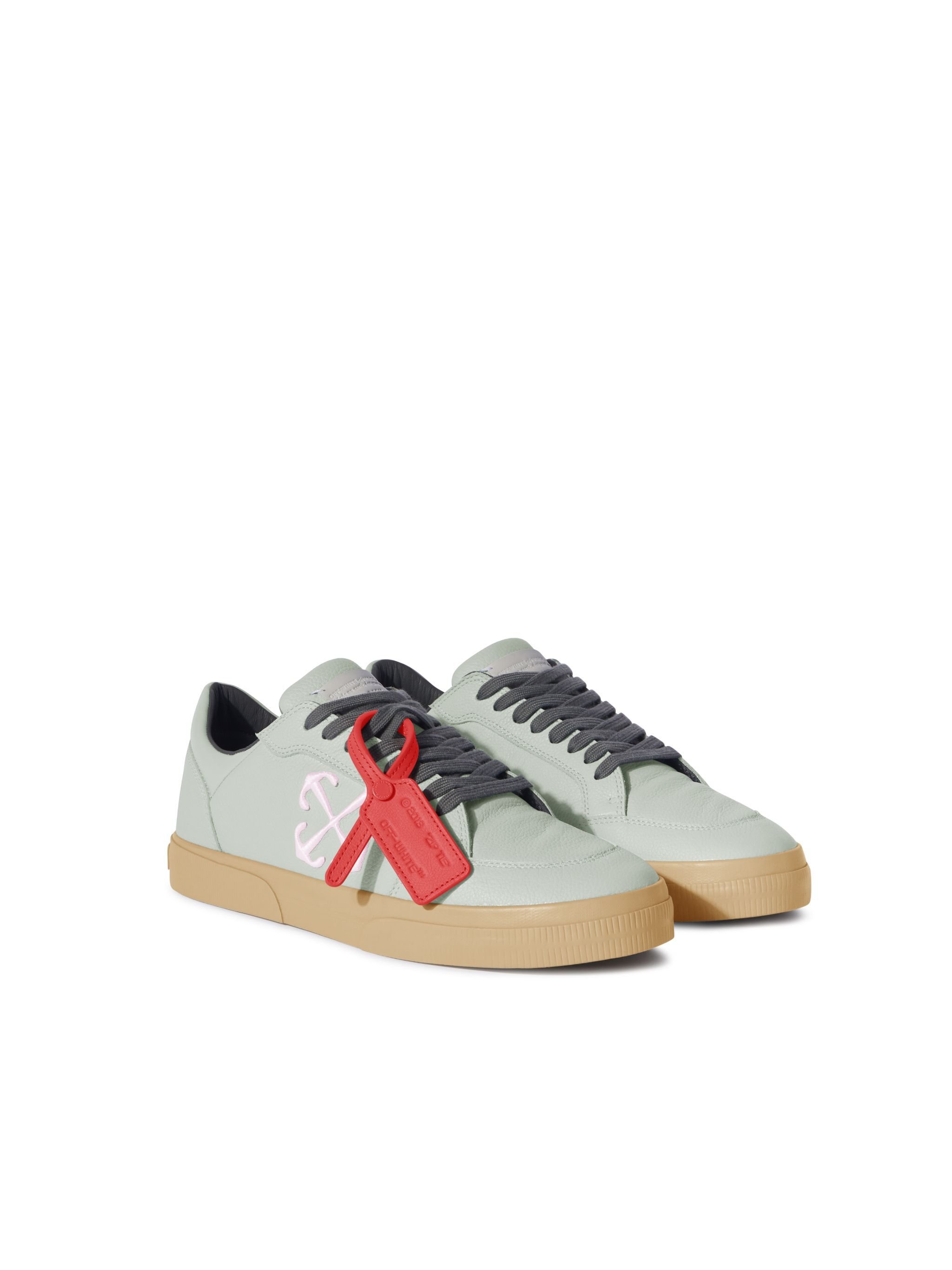 OFF WHITE New Low Vulcanized Calf Leather GREEN OMIA293F24LEA001