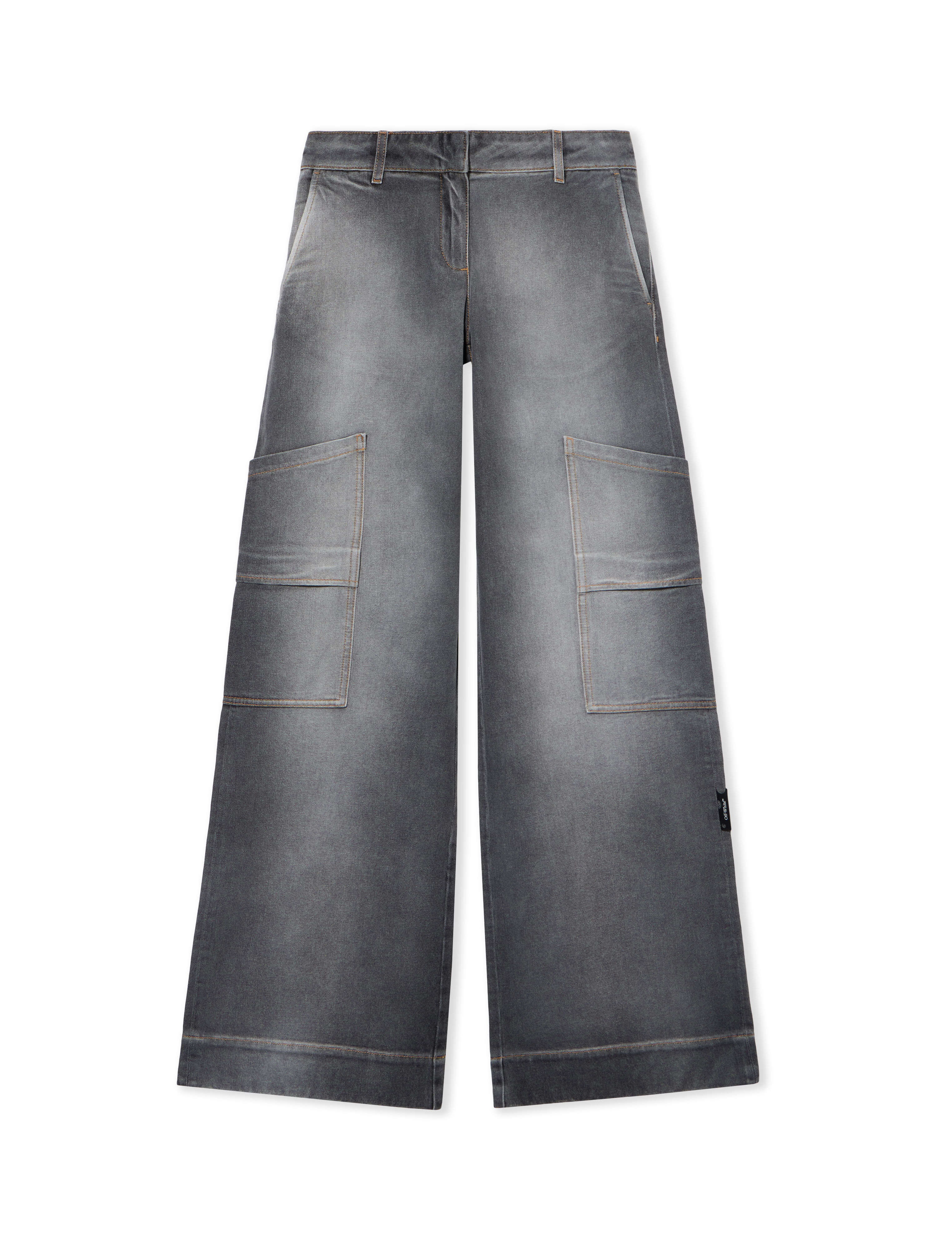 OFF WHITE Denim Toybox Cargo Pants BLEACH BLACK-NO COLOR OWYB01IF25DEN001