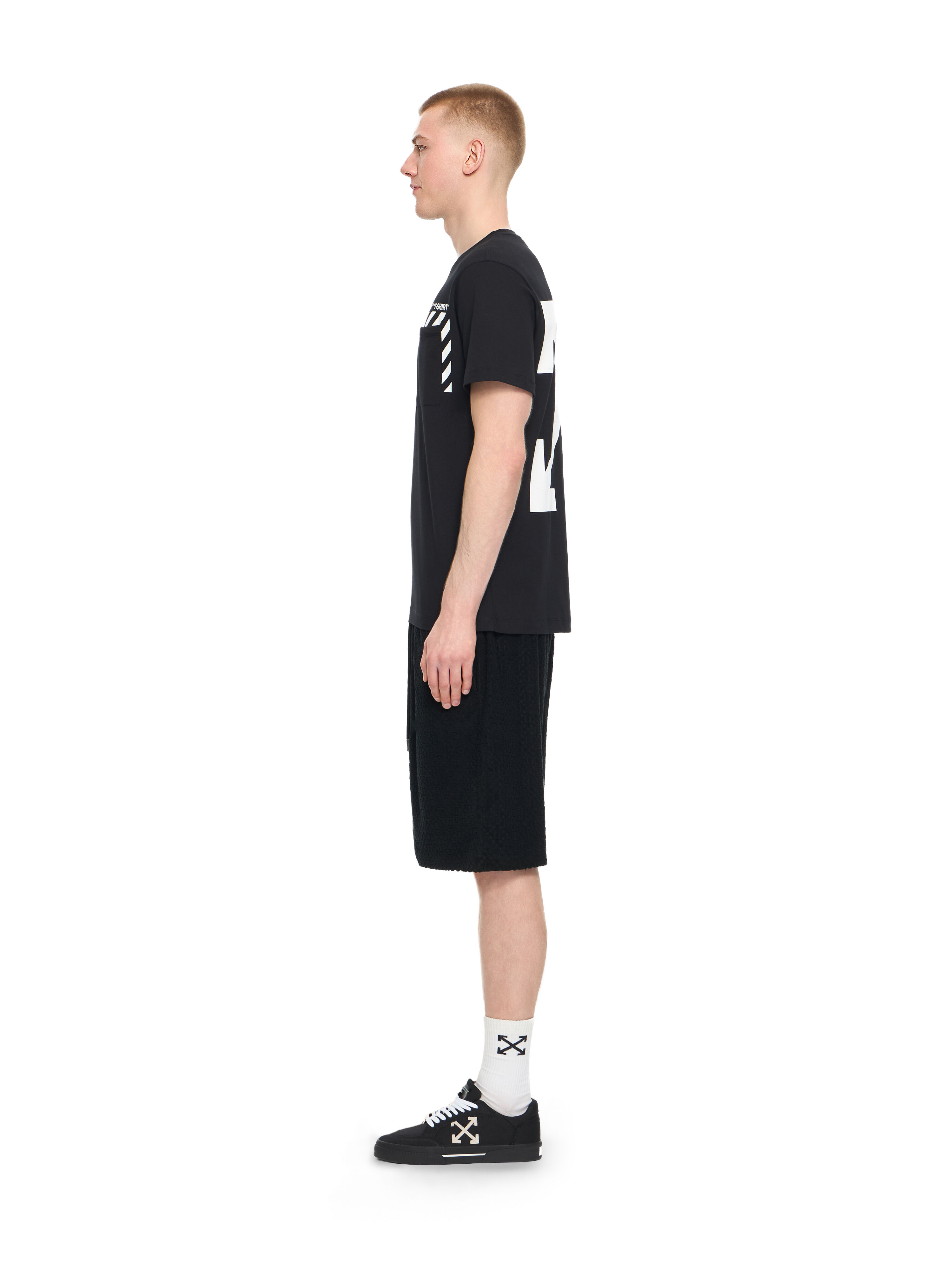 OFF WHITE Slim Fit Graphic S/S T-Shirt BLACK 44OWOS26T060