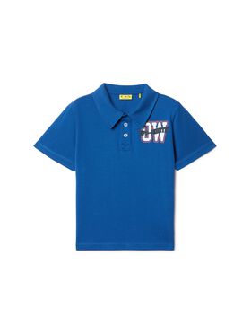 OFF WHITE Polo Varsity Con Motivo Arrow BLU OBGB001S25JER003