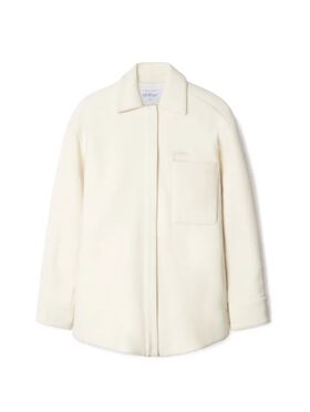 OFF WHITE Weiãÿes Gepolstertes Overshirt Mit Pfeil WEIß OWES004S25FAB001