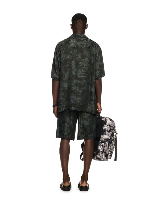 OFF WHITE Black Jacquard Fresco Bowling Shirt BLACK OMGG013S25FAB005
