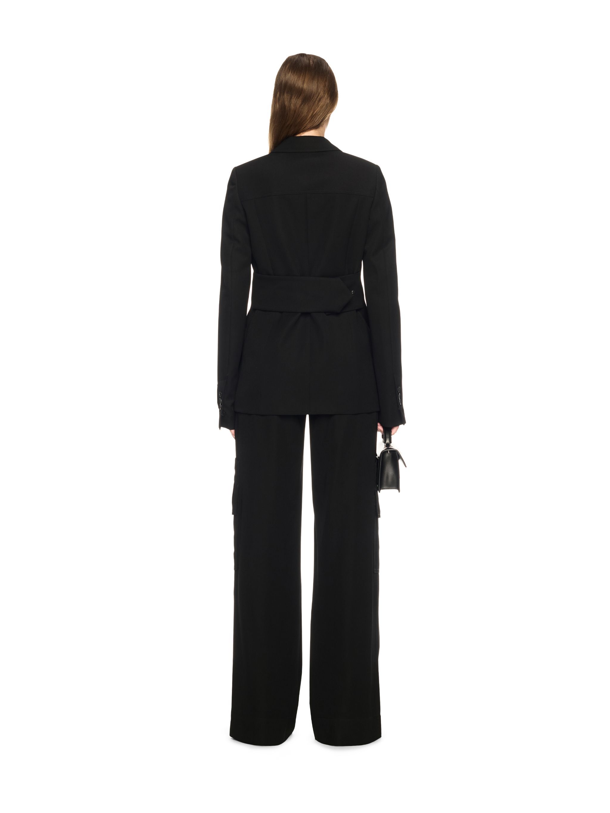 OFF WHITE Pantaloni Cargo Toybox Neri In Lana NERO OWCF026S25FAB003