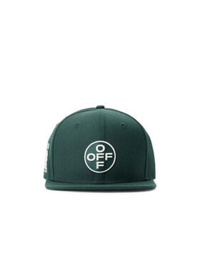 LAB L/AB Off Embroidered Flat Brim Cap DARK GREEN LAB7200163