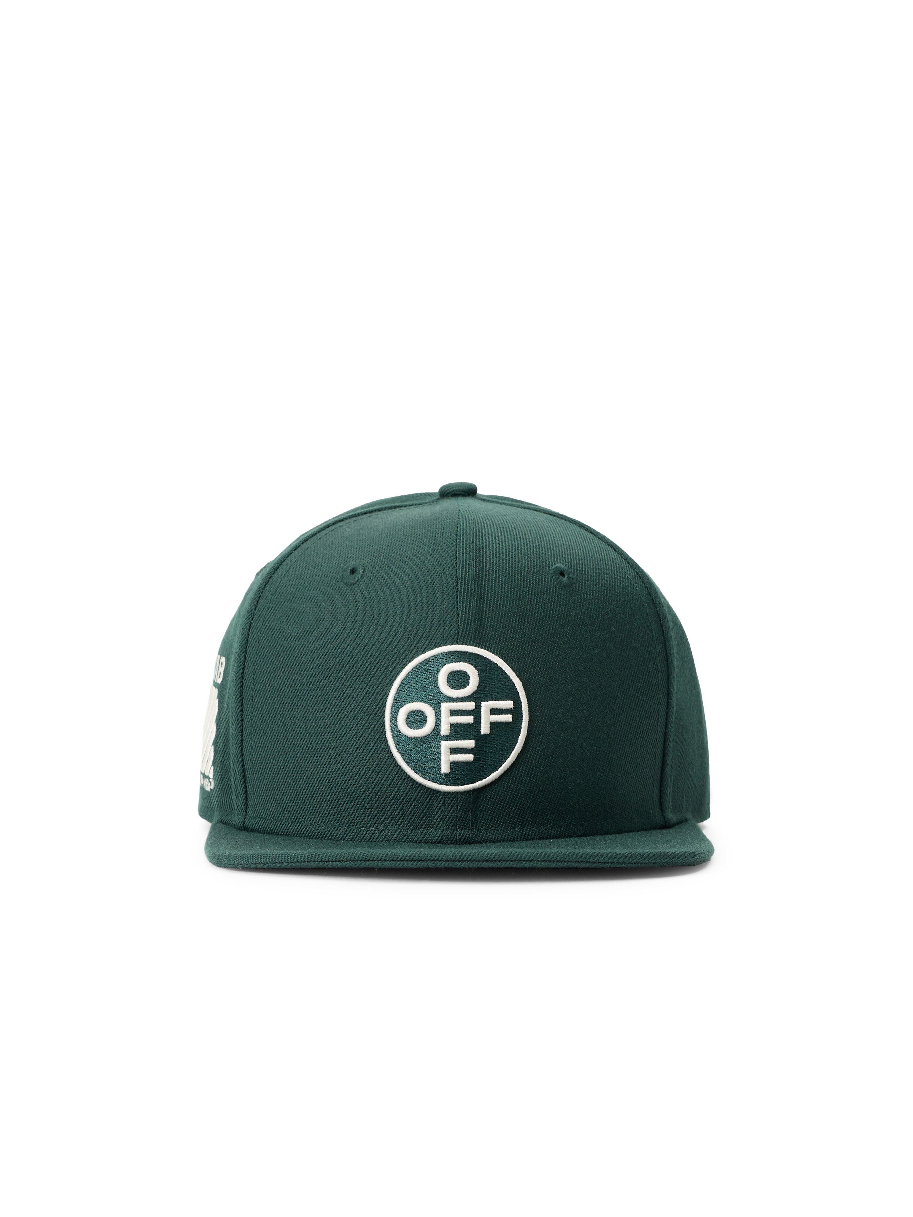 LAB L/AB Off Embroidered Flat Brim Cap DARK GREEN LAB7200163