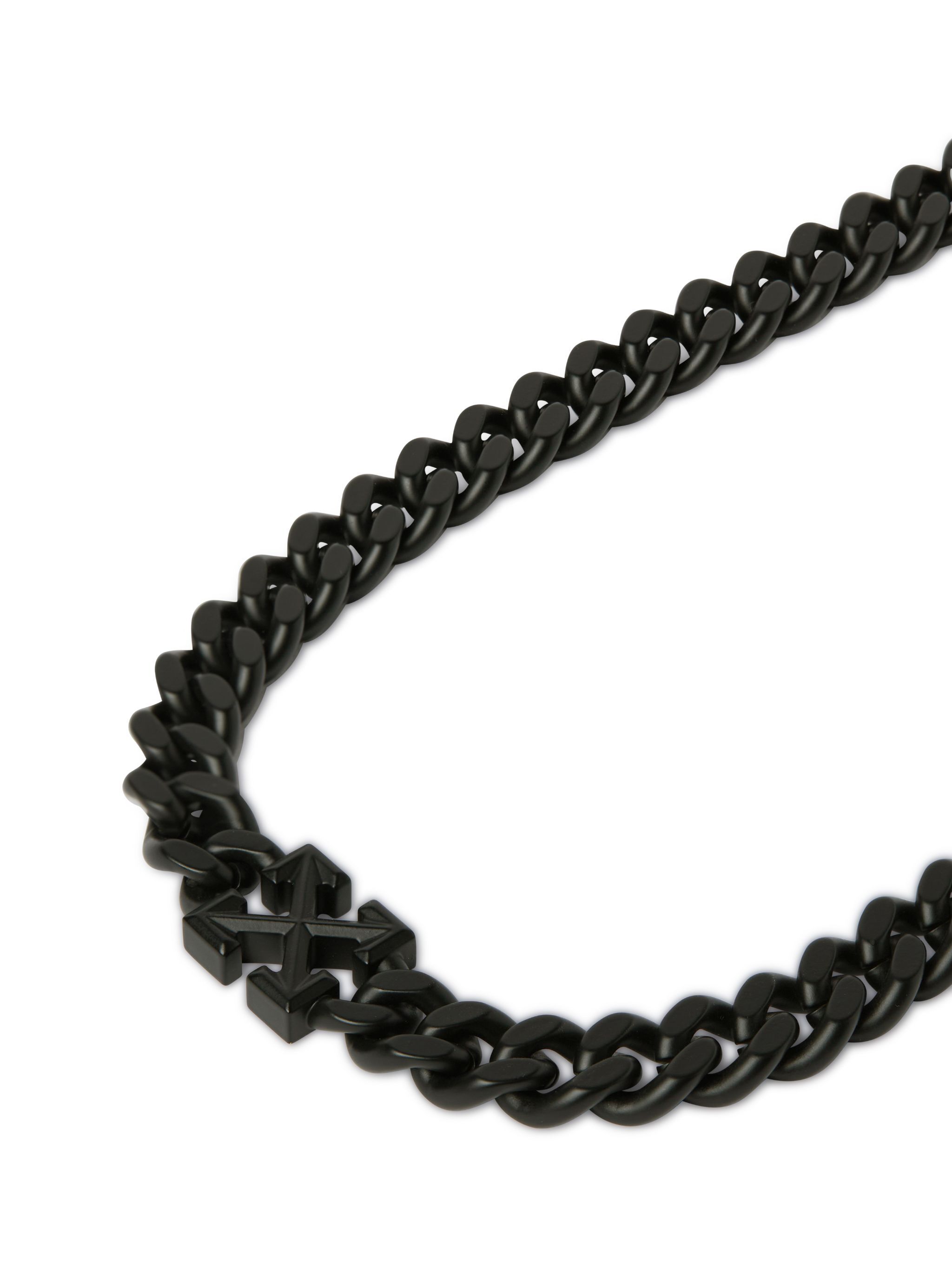 OFF WHITE Black Arrow Chain Necklace BLACK OMOB15MC99MET001