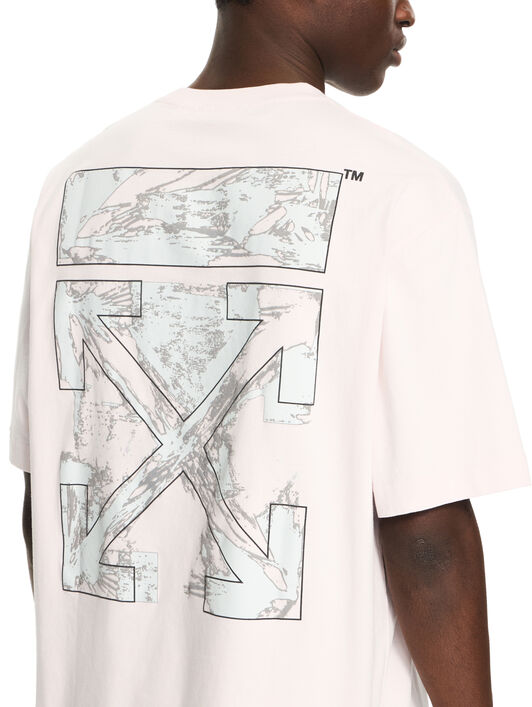 OFF WHITE Paint Arrow Skate T-shirt FADE OUT MAUVE MOR 44MAA120S26J00R