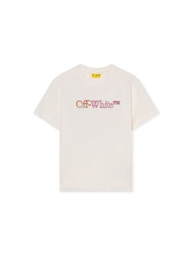 OFF WHITE Diagonal Watercolor Logo T-Shirt WHITE - MULTICOLOR OGAA001F25JER00C