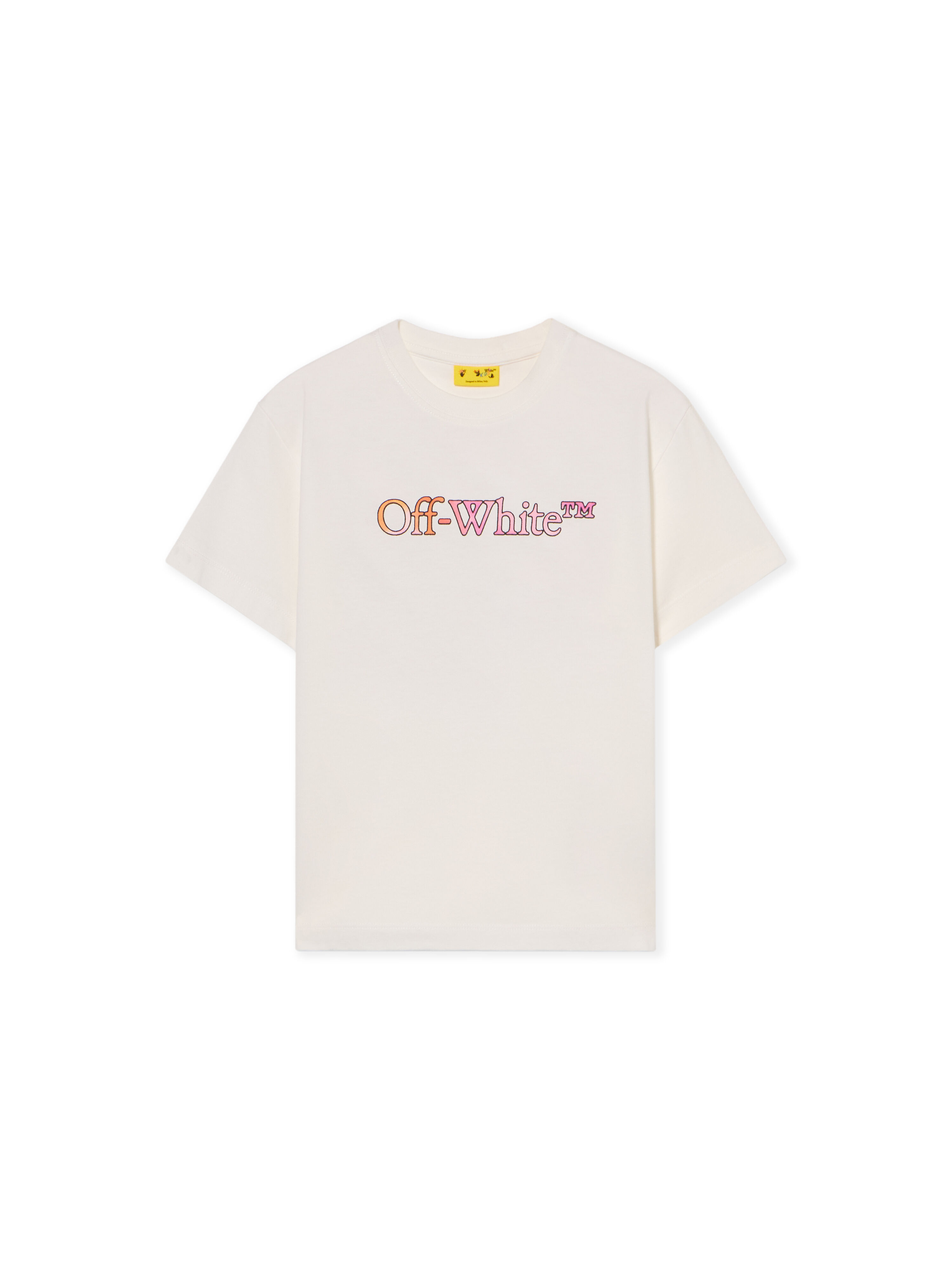 OFF WHITE Diagonal Watercolor Logo T-Shirt WHITE - MULTICOLOR OGAA001F25JER00C