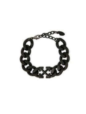 OFF WHITE Black Arrow Chain Bracelet SILVER OMOA106C99MET001