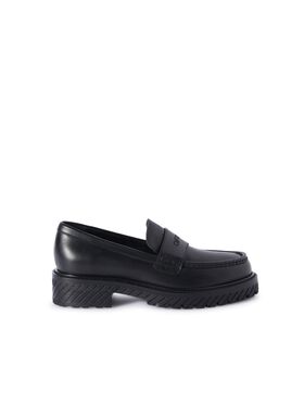 OFF WHITE Mocassini Combat Neri NERO OWIG004C99LEA002
