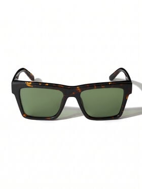 OFF WHITE Virginia Green Lens Sunglasses SHINY HAVANA OW1037605553