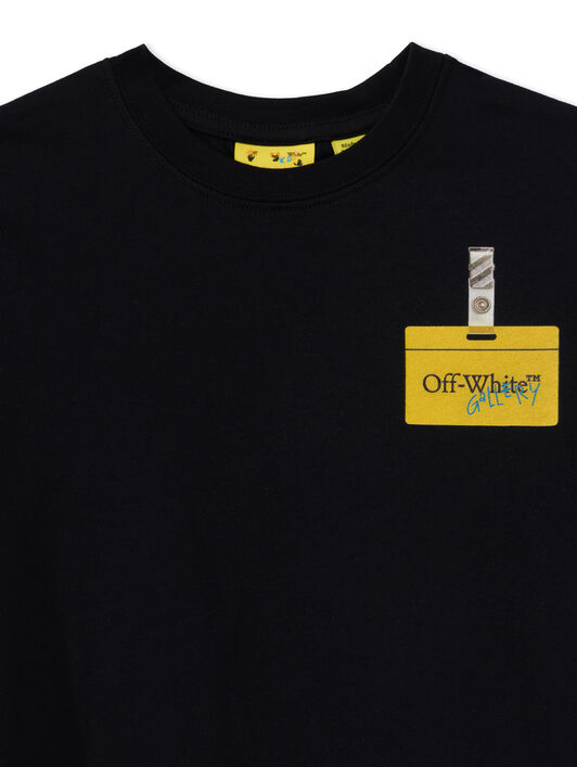 OFF WHITE Arrow Tape T-Shirt BLACK 44BAA002F26J005